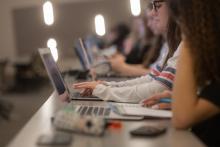 Students at their computer accessing digital content